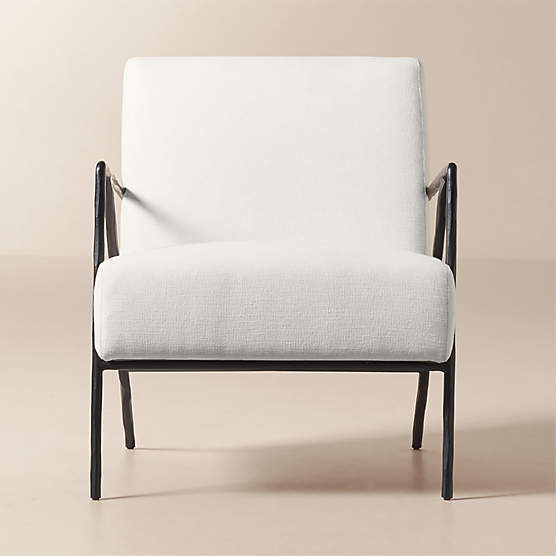 Imogene White Performance Fabric Lounge Chair