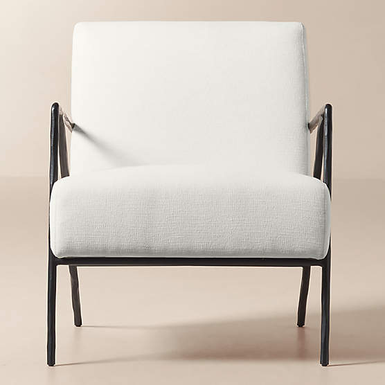 Imogene White Performance Fabric Lounge Chair