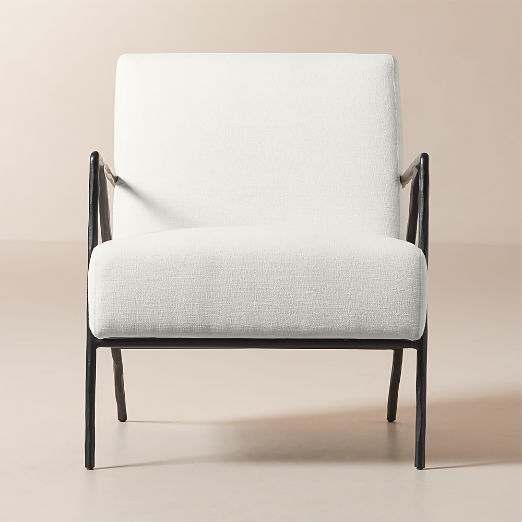 Imogene White Performance Fabric Lounge Chair