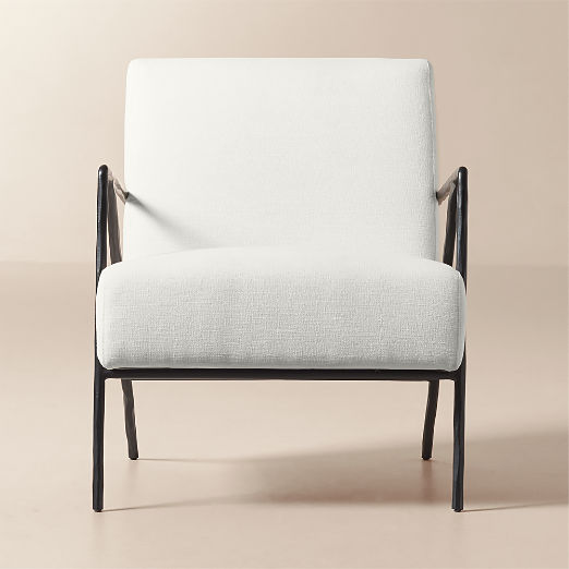 Imogene White Performance Fabric Lounge Chair