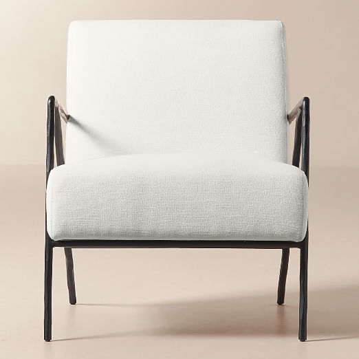Imogene White Performance Fabric Lounge Chair