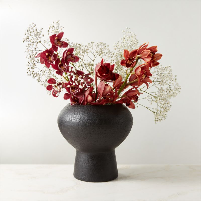 Imre Black Ceramic Vase - image 0 of 12