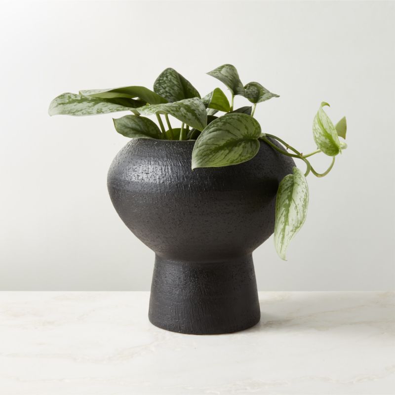 Imre Black Ceramic Vase - image 1 of 12