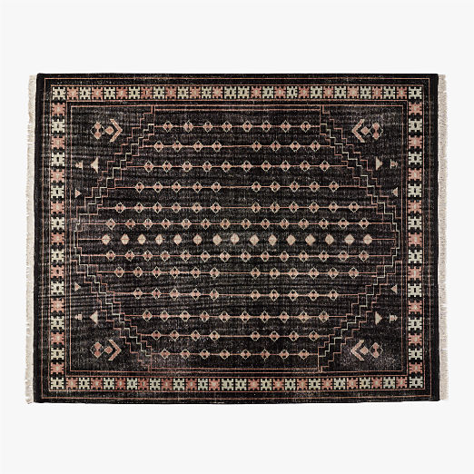 Modern Black 8x10 Rugs Indoor and Outdoor Dark 8x10 Rugs CB2