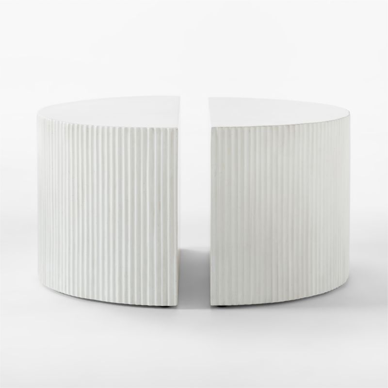 Incovo Short White Modern Half-Moon Side Table + Reviews | CB2