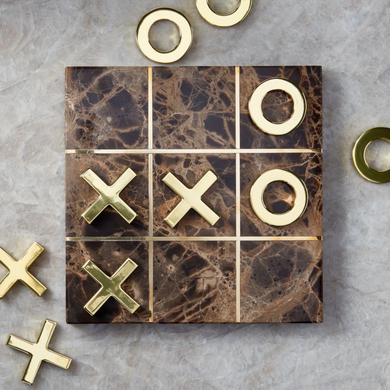 Indah Brown Marble Tic-Tac-Toe - image 0 of 4