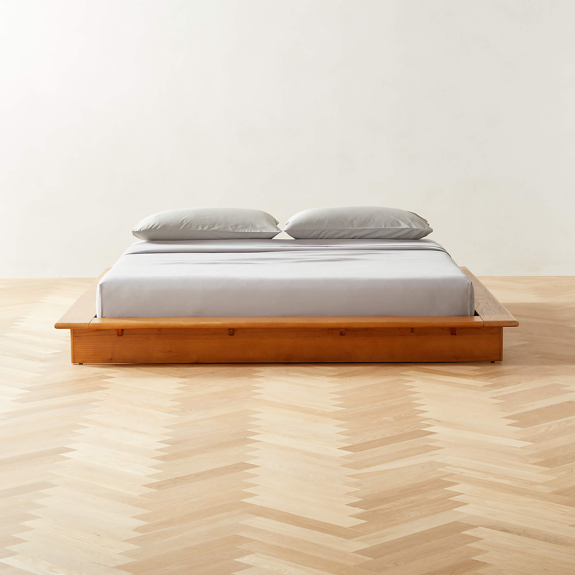 Indio Modern Wood Platform King Bed + Reviews | CB2