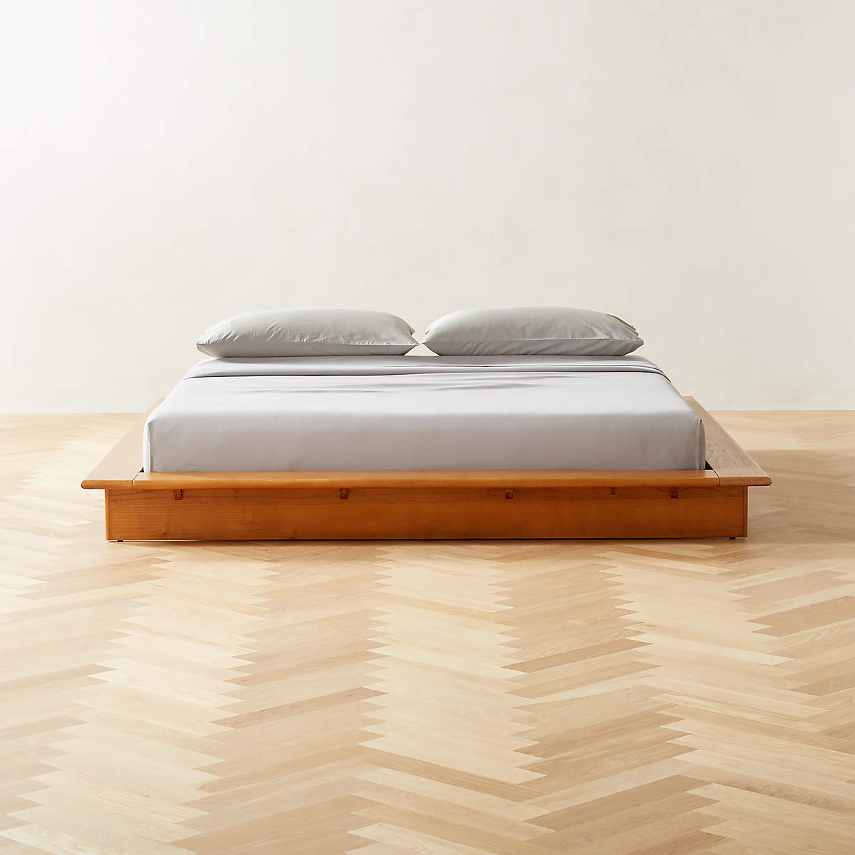 Indio Modern Wood Platform King Bed + Reviews CB2