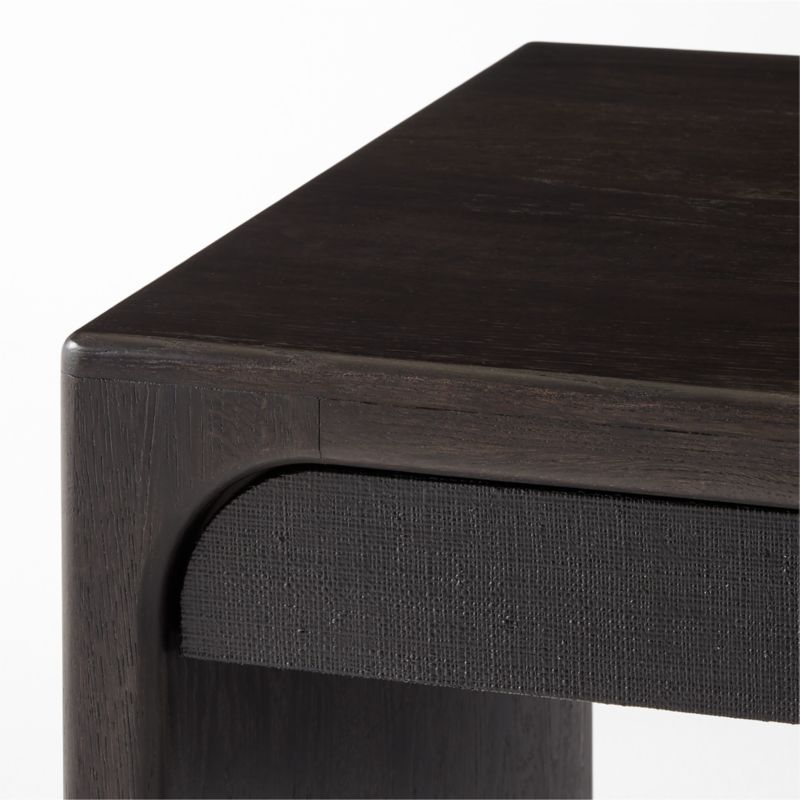 Ines 3-Drawer Black Wood Desk - image 7 of 8