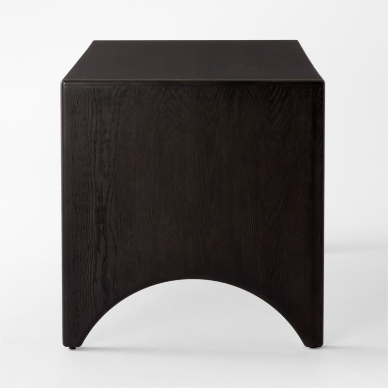 Ines 3-Drawer Black Wood Desk - image 6 of 8