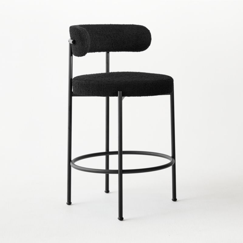 Inesse Black Boucle Counter Stool - image 2 of 6