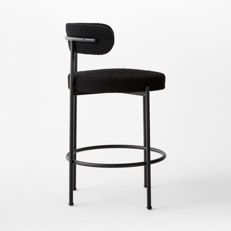 Inesse Black Boucle Counter Stool - image 3 of 6