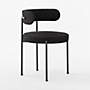 View Inesse Boucle Black Dining Chair - image 3 of 7