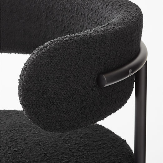 Inesse Boucle Black Dining Chair