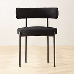 Inesse Boucle Black Dining Chair