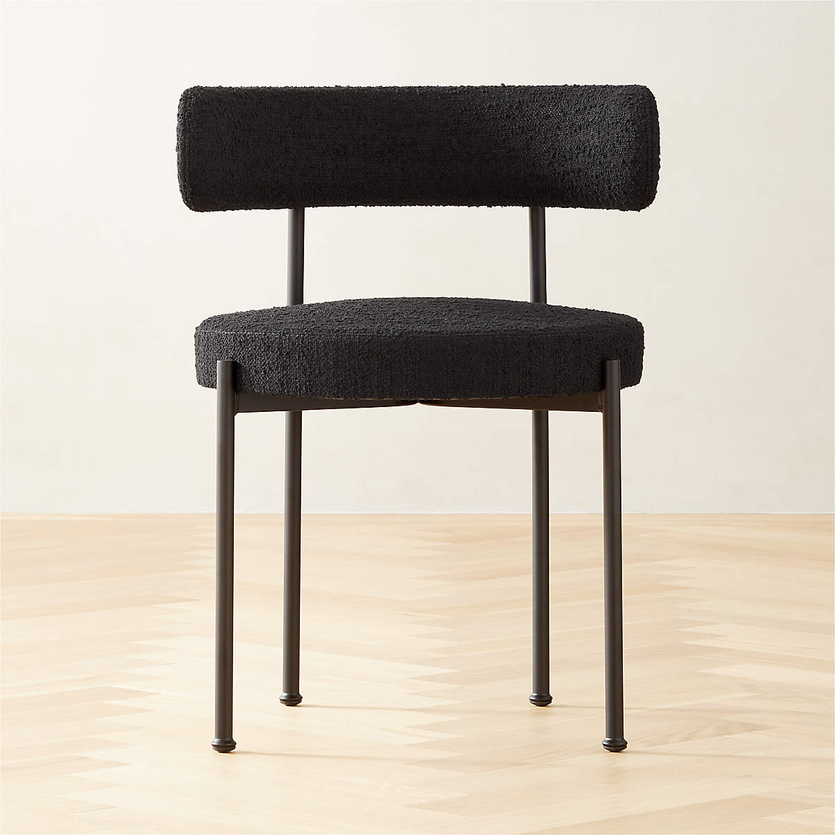 Inesse Boucle Black Dining Chair (Open Larger View)
