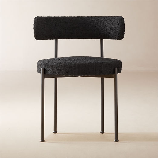 Inesse Boucle Black Dining Chair