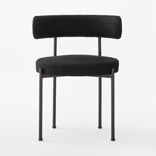 Inesse Boucle Black Dining Chair