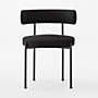 View Inesse Boucle Black Dining Chair - image 2 of 7
