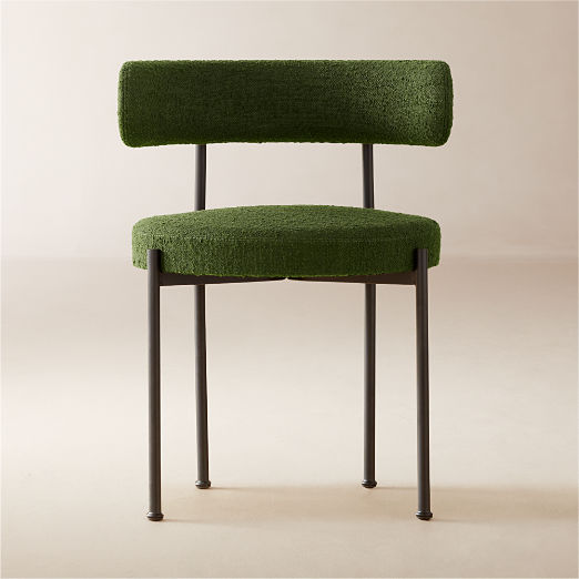 Inesse Boucle Green Dining Chair Set of 4