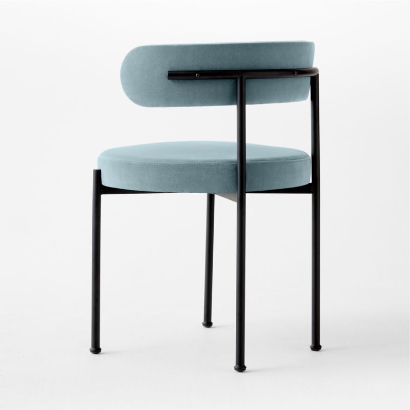 Inesse Ice Blue Velvet Dining Chair - image 8 of 10