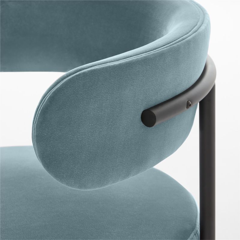 Inesse Ice Blue Velvet Dining Chair - image 9 of 10