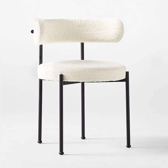 cb2 boucle dining chair