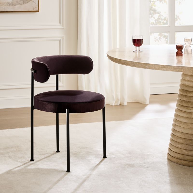 Inesse Mink Velvet Dining Chair Set of 4 - image 6 of 12