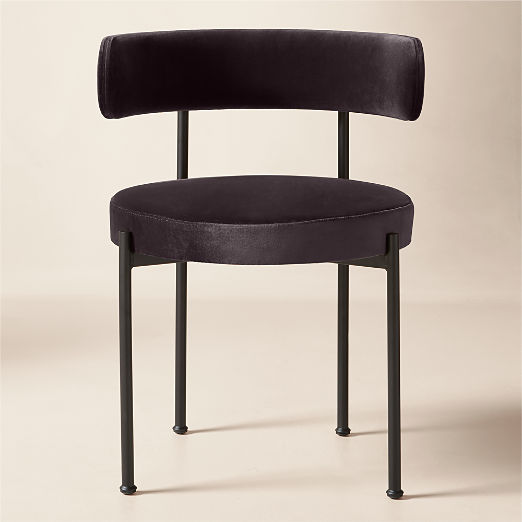 Inesse Mink Grey Velvet Dining Chair