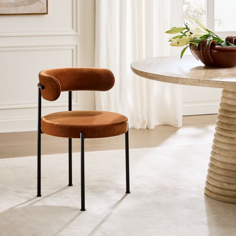 Inesse Smoked Amber Velvet Dining Chair Set of 4 - image 7 of 13