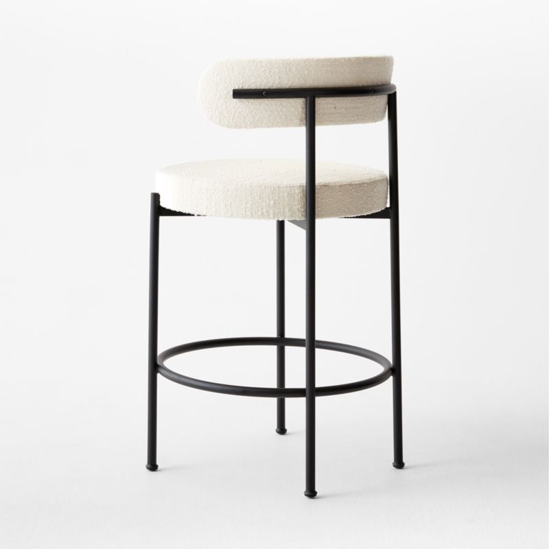 Inesse White Boucle Counter Stool - image 5 of 7