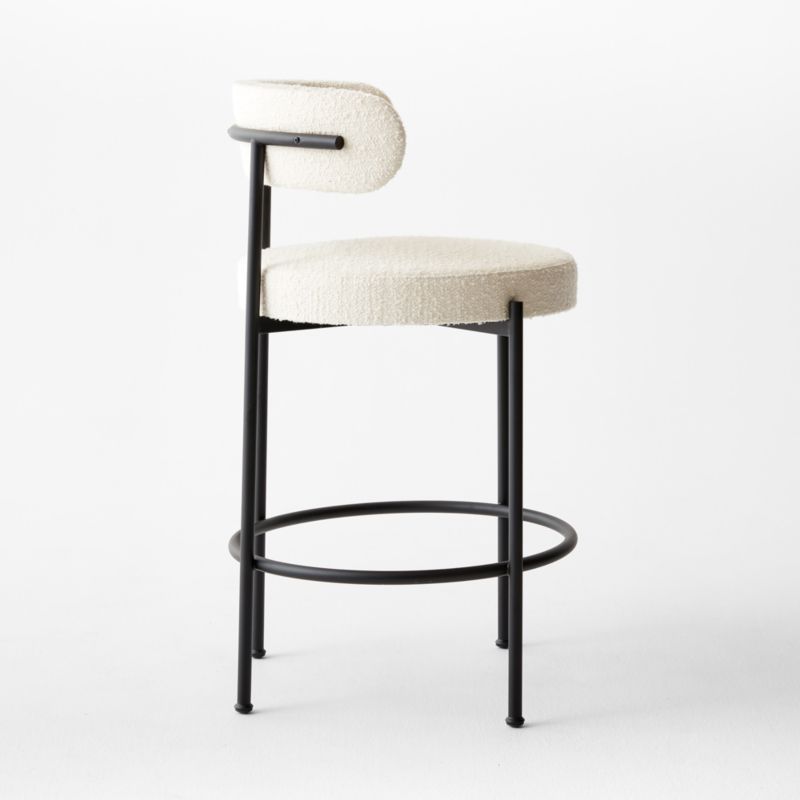 Inesse White Boucle Counter Stool - image 4 of 7