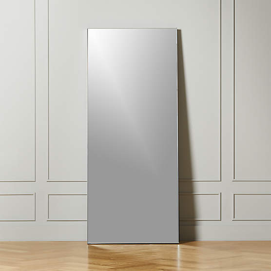 Silver Framed Mirror on Mirror, 33x69