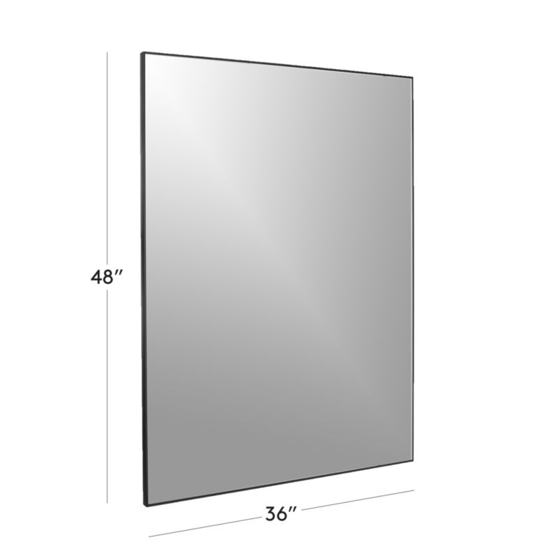 Infinity Rectangular Black Wall Mirror 36