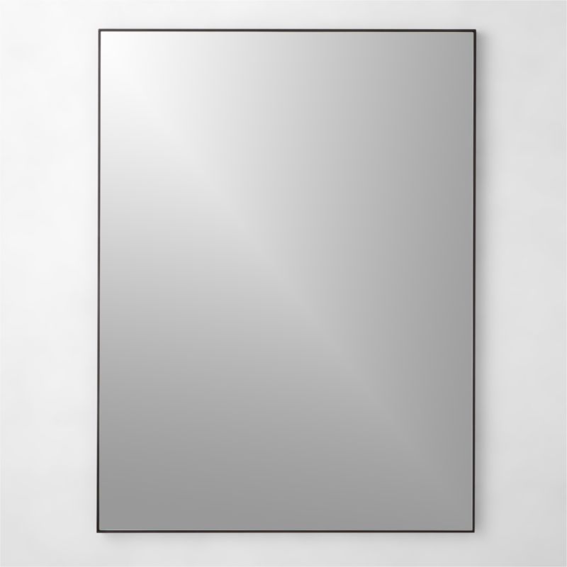 Infinity Rectangular Black Wall Mirror 36"x48" + Reviews | CB2