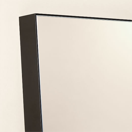 Infinity Modern Black Full-Length Floor Mirror 32"x76"