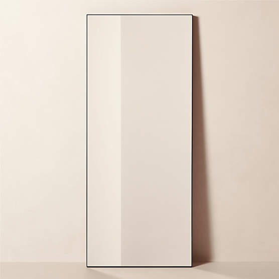 Infinity Modern Black Full-Length Floor Mirror 32"x76"