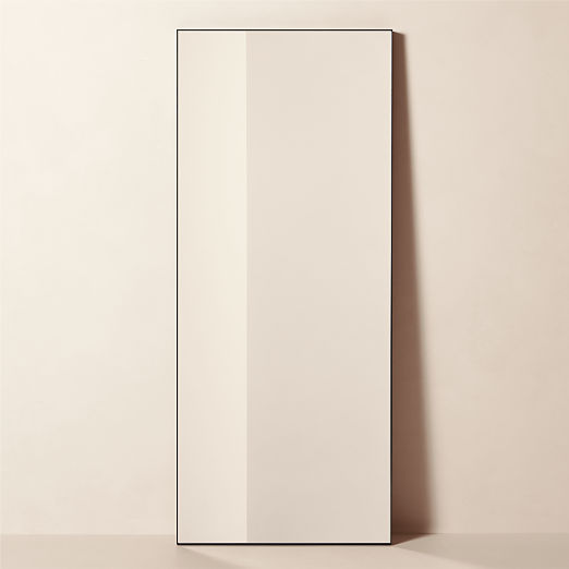 Infinity Modern Black Full-Length Floor Mirror 32"x76"