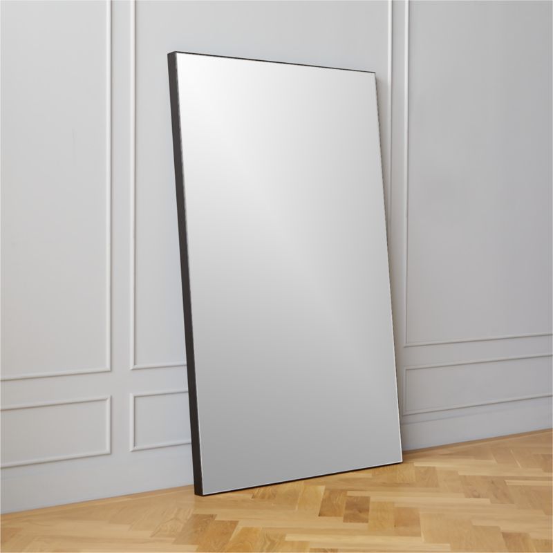 Infinity Modern Black Full-Length Floor Mirror 48"x76" + Reviews | CB2 Canada
