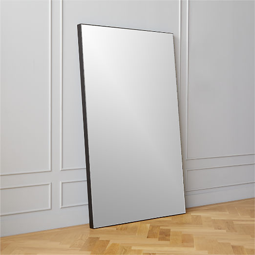 Infinity Modern Black Full-Length Floor Mirror 48"x76"