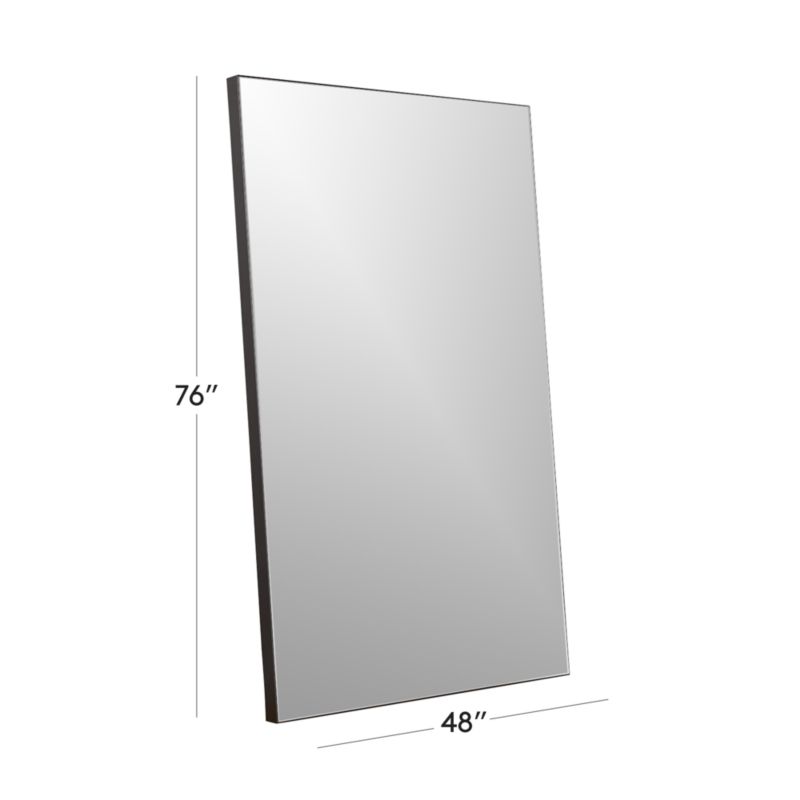 View Infinity Modern Black Full-Length Floor Mirror 48"x76" - image 3 of 5