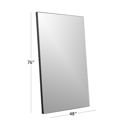 Infinity Modern Black Full-Length Floor Mirror 48"x76"