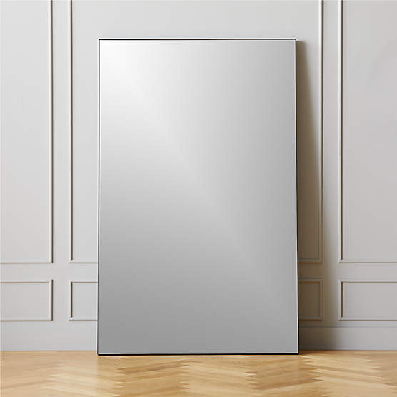 Infinity Modern Black Full-Length Floor Mirror 48"x76"