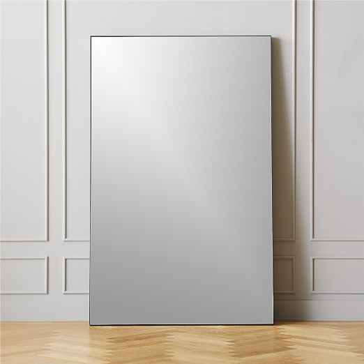 Infinity Modern Black Full-Length Floor Mirror 48"x76"