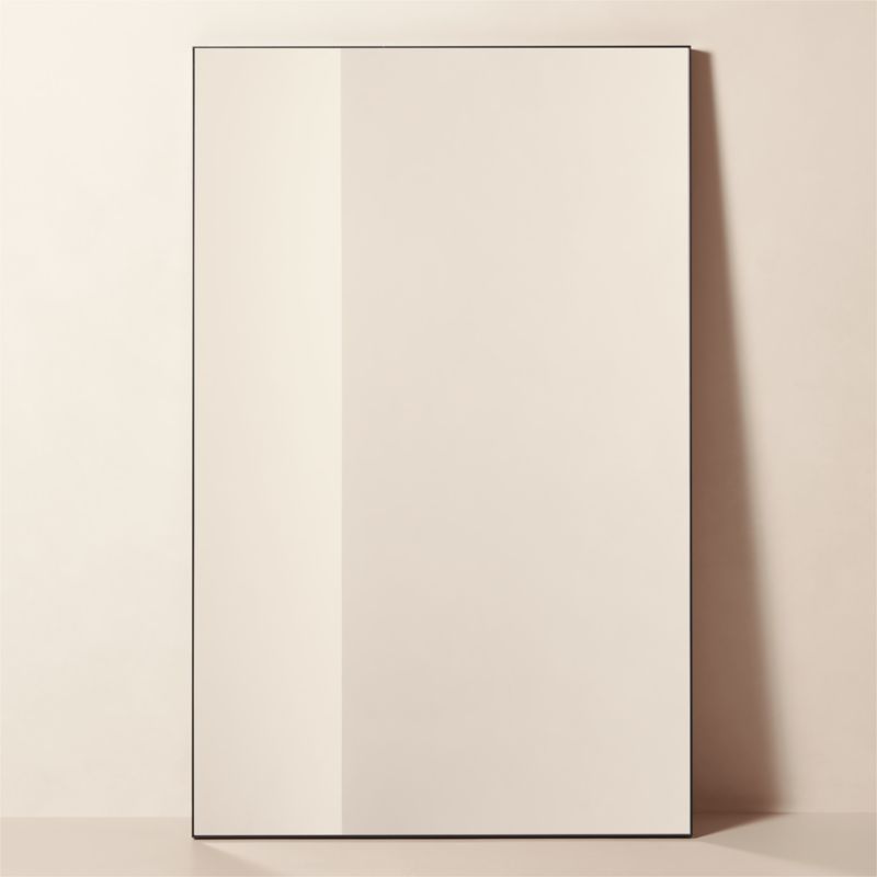 View Infinity Modern Black Full-Length Floor Mirror 48"x76" details