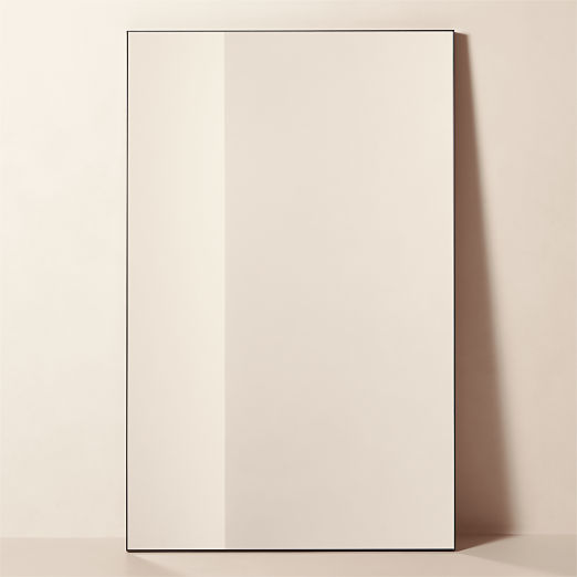 Infinity Modern Black Full-Length Floor Mirror 48"x76"