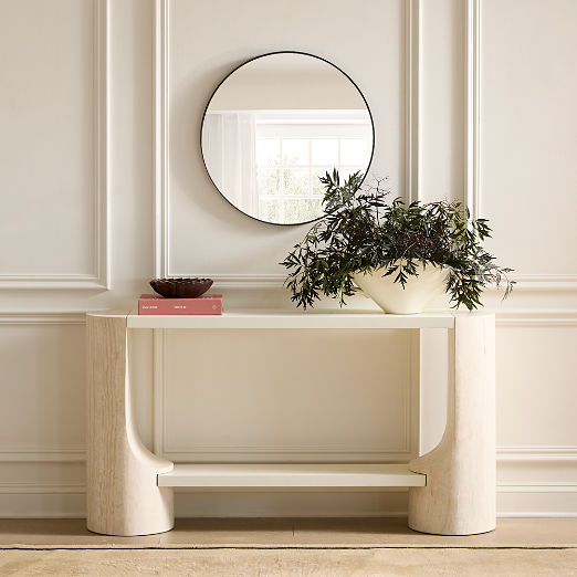 Infinity Black Round Wall Mirror 24"