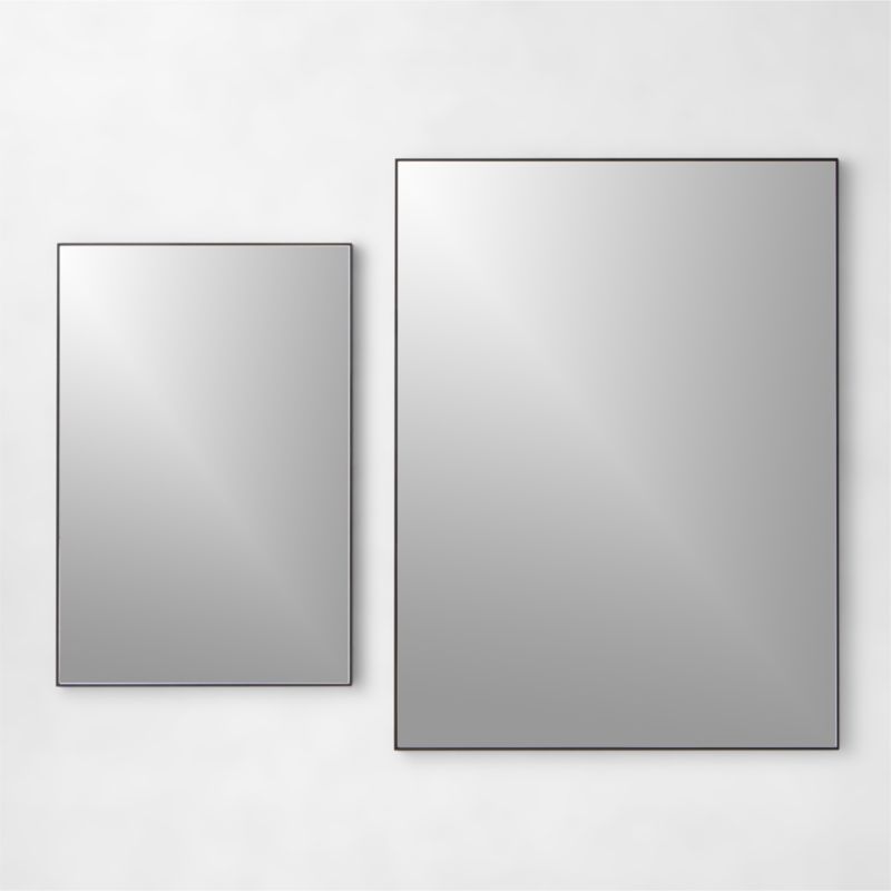 Infinity Rectangular Black Wall Mirror 36"x48" - image 5 of 6