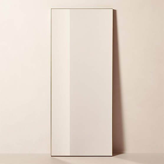 Infinity Modern Standing Brass Full-Length Floor Mirror 32"x76"