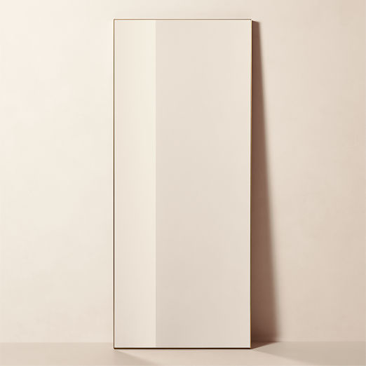 Infinity Modern Standing Brass Full-Length Floor Mirror 32"x76"